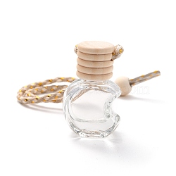 Empty Glass Perfume Bottle Pendants, Aromatherapy Fragrance Essential Oil Diffuser Bottle, Car Hanging Decor, Moon, Bisque, 25cm, Capacity: 5ml(0.17fl. oz)(HJEW-C009-02)