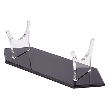 Acrylic Sword Display Easel Stand Holders, for Sword, Black, Finished Product: 8x24x6.5cm