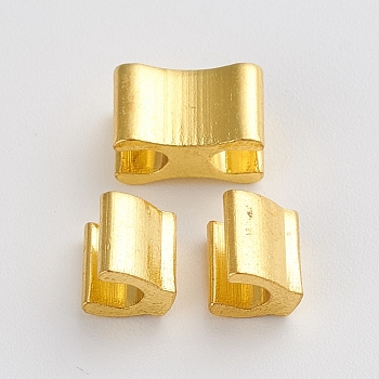 Clothing Accessories, Brass Zipper Repair Down Zipper Stopper and Plug, Golden, 6x9x5mm, 5x6x5mm, 3pcs/set