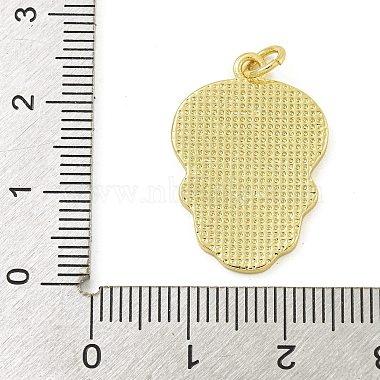 pendentifs en laiton plaqué sur support à thème d'Halloween(KK-Z067-18G-02)-3