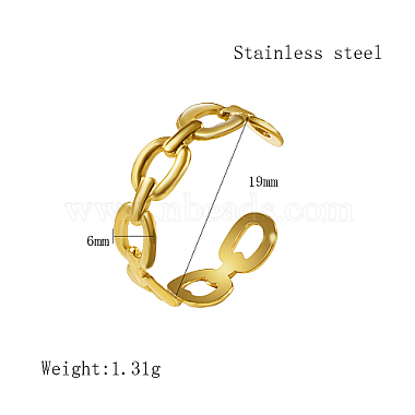 Stainless Steel Open Cuff Ring(YA3535-1)-4