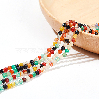 2 Strands Natural Multi-Color Agate Beads Strands(G-NB0005-05)-7
