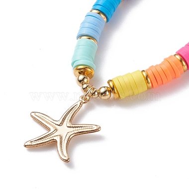 Starfish Pendant Necklace(NJEW-TA00017)-4