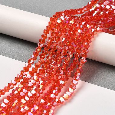 Transparent Electroplate Glass Beads Strands(GLAA-F029-4mm-A14)-4