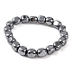 Cuboid Terahertz Stone Beaded Stretch Bracelets for Women Men(BJEW-H590-01)-1