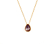 Natural Amethyst Teardrop Urn Ashes Pendant Necklace(NJEW-CA0003-09A)-1