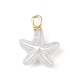 Brass & ABS Plastic Pearl Pendants(PL-CBAEB37-01A-G)-1