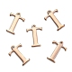 Ion Plating(IP) 304 Stainless Steel Alphabet Charms(STAS-H122-T-RG)-2