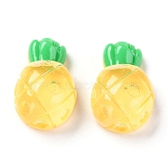 Transparent Resin Cabochons, Pineapple, Yellow, 18.5x12x9mm(CRES-J046-02C)