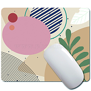 Rubber with Cloth Mouse Pad, Customization Mouse Pad, Rectangle, Grass Pattern, 20x24x0.3cm(AJEW-WH0187-032)