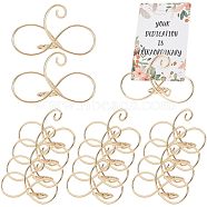 Iron Spiral Place Card Holders, Memo Holders, for Restaurants, Wedding, Office, Infinity, Golden, 73x45x48mm(AJEW-WH0318-03G)