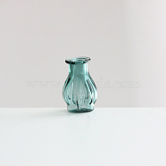 Transparent Miniature Glass Vase Bottles, Micro Landscape Garden Dollhouse Accessories, Photography Props Decorations, Teal, 14.5x22mm(BOTT-PW0006-03G)