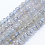 Natural Labradorite Beads Strands, Grade AB+, Round, 3mm, Hole: 1mm, about 192pcs/strand, 15.5 inch(39.5cm)(G-P342-09-3mm-AB+)