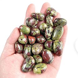 Natural Dragon Blood Healing Stones, Oval Stones, Pocket Palm Stones for Reiki Balancing, 15~20mm, 50g/set(PW-WGD7FF2-08)