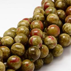 Round Natural Dragon Blood Jasper Beads Strands, 20mm, Hole: 1mm, about 20pcs/strand, 15.75 inches(G-K072-20mm)