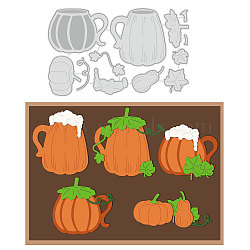 Autumn Carbon Steel Cutting Dies Stencils, for DIY Scrapbooking, Photo Album, Decorative Embossing Paper Card, Stainless Steel Color, Pumpkin Pattern, 101x161x0.8mm(DIY-WH0309-1108)