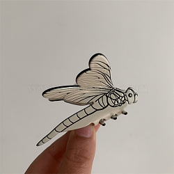 Dragonfly Acetate Hair Clip, Hair Accessory Bangs Clip Hair Accessory, Antique White, 75x45mm(PW-WGAEEEF-03)