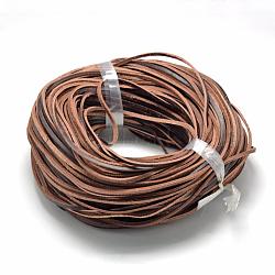Leather Cords, Coconut Brown, 3x2mm, about 100yards/bundle(300 feet/bundle)(WL-R007-3x2-02)