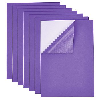 Sponge EVA Sheet Foam Paper Sets, With Adhesive Back, Antiskid, Rectangle, Blue Violet, 30x21x0.1cm