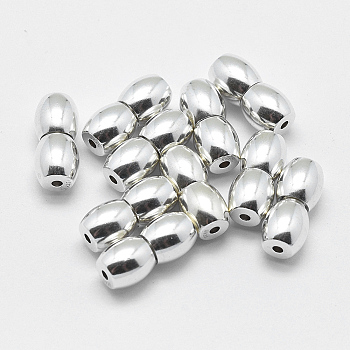 925 Sterling Silver Screw Clasps, Barrel, Silver, 11x5mm, Hole: 1.5mm