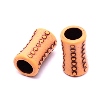 Plastic Beads, Imitation Wood, Large Hole, Twist Column with Spot, Sandy Brown, 17x10mm, Hole: 6mm