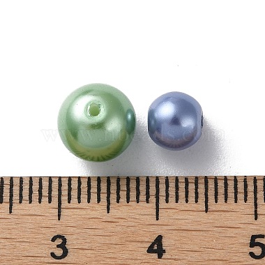 Brins de perles rondes en verre teinté écologique(HY-X0006-6-8mm)-3