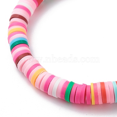 9Pcs 9 Style Handmade Polymer Clay Heishi Surfer Stretch Bracelets Set(BJEW-JB08863)-7