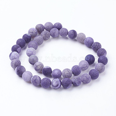 Natural Crackle Agate Beads Strands(G-G055-10mm-8)-2