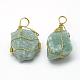 Natural Green Aventurine Pendants(G-R435-17)-2