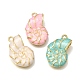 Brass Enamel Pendants(KK-K427-11A-G)-1