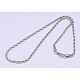 304 acero inoxidable collares collares de cadena de cuerda unisex(NJEW-507L-10D)-1