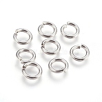 Tarnish Resistant 304 Stainless Steel Saw Cut Open Jump Rings, Stainless Steel Color, 13 Gauge, 10x1.8mm, Inner Diameter: 6.5mm, 400pcs/bag(STAS-P212-25P-20)