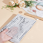 1 Yard Polyester with PET Paillette Fabric, Clothing Accessories, Silver, 1140x0.1mm(DIY-LP0002-26A)