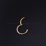 316L Surgical Stainless Steel Wheat Hoop Nose Rings, Golden, Inner Diameter: 8mm, Pin: 1.2mm(WG7F55C-03)