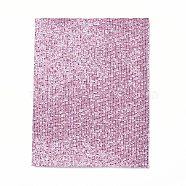 A4 Glitter PU Leather Fabric, Shiny Sequins, for DIY Crafts, Orchid, 20.5x15.5x0.07cm(AJEW-WH0148-38E)