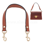 PU Leather Bag Straps, with Alloy Swivel Eye Bolt Snap Hooks, Saddle Brown, 400x18.5~27.5mm(AJEW-WH0418-33A)