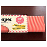 Disposable Cake Food Wrapping Paper, Greaseproof Paper, Streak Style, Colorful, 25x21.8cm, 50pcs/box(DIY-L009-A13)