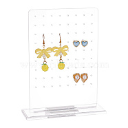 Transparent Acrylic Earring Display Stands, Earring Organizer Holder, Rectangle, Clear, 14x5x18cm, Hole: 1.8mm(EDIS-WH0029-30)