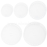 Elite 10Pcs 5 Styles Acrylic Board, for DIY Hand Woven Bag, Round, Clear, 2pcs/style(TACR-PH0001-20)