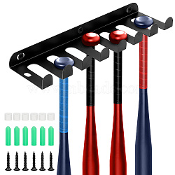 Iron Baseball Bat Display Stand, with Screw and Expansion Screw, None, 40x11.5x3.2cm(AJEW-WH0533-006)