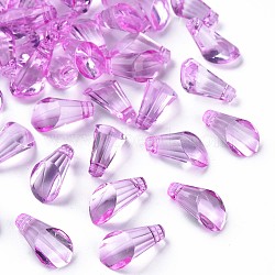 Transparent Acrylic Pendants, Torch Shapes, Violet, 17x9x9mm, Hole: 1.8mm, about 970pcs/500g(MACR-S373-111-B02)