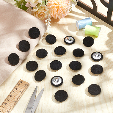 20Pcs Cloth with Aluminum Base Buttons(BUTT-NB0001-77D)-5