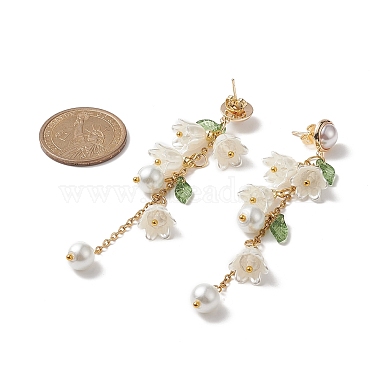 aretes colgantes de perla de plástico abs y vidrio con flores(EJEW-JE05217)-3
