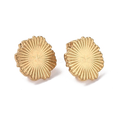 Golden Flower 304 Stainless Steel Stud Earring Findings