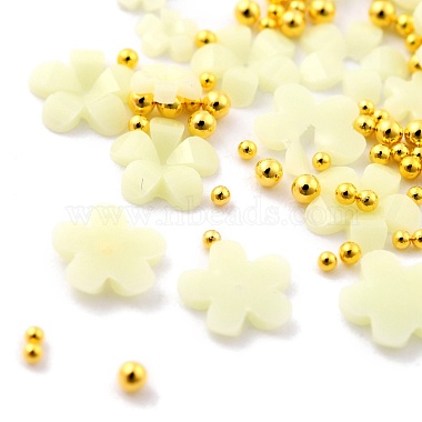 Flower Plastic Cabochons Nail(X-MRMJ-I001-03F)-4