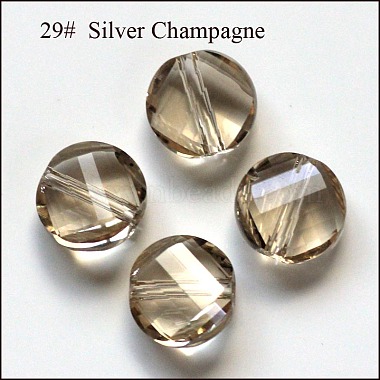 10mm BurlyWood Flat Round Glass Beads