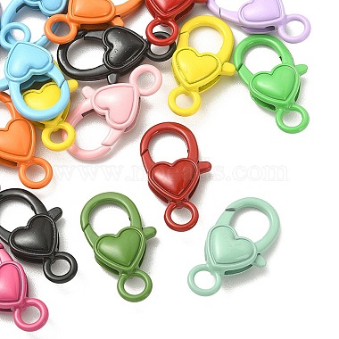 20Pcs Spray Painted Eco-Friendly Alloy Lobster Claw Clasps(PALLOY-YW026-01)-3