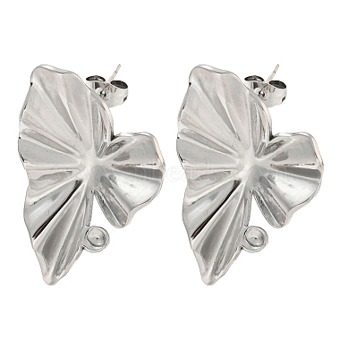 Leaf 304 Stainless Steel Stud Earrings