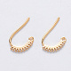 Brass Micro Pave Cubic Zirconia Stud Earring Findings(KK-T049-12G-NF)-1