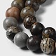 Perles rondes en jaspe naturel dendritique(G-I176-06-8mm-01)-2